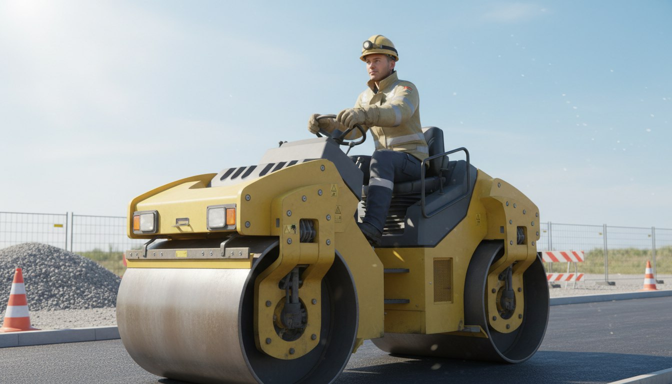 Машинист катка самоходного с гладкими вальцами категории "С" 5 разряда