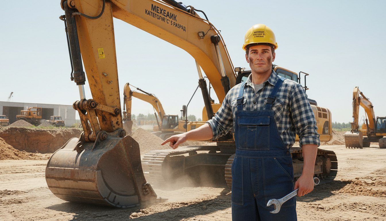 Машинист экскаватора категории "Е" 5 разряда